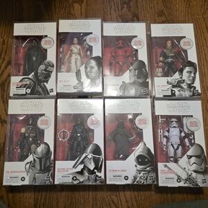 Star Wars Black Series First Edition White Box Complete Lot of 8 w/ Shields